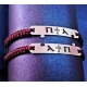 Handmade silver bracelets with your own engraving for couples set (2pcs)