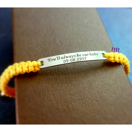 Silver bracelet with a message of your choice