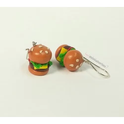 Χειροποίητα κρεμαστά σκουλαρίκια burger
