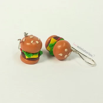 Χειροποίητα κρεμαστά σκουλαρίκια burger