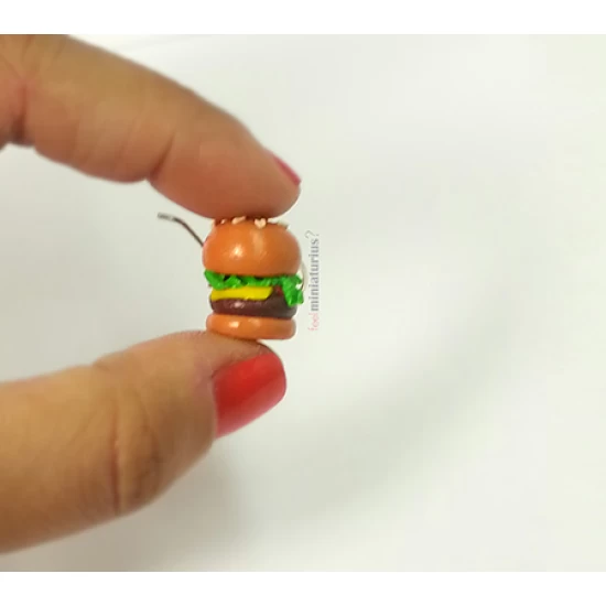 Χειροποίητα κρεμαστά σκουλαρίκια burger