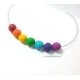 Handmade necklace in rainbow shade!