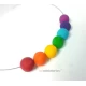 Handmade necklace in rainbow shade!