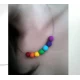 Handmade necklace in rainbow shade!