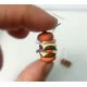 Handmade double beef burger earrings!