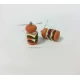 Handmade double beef burger earrings!