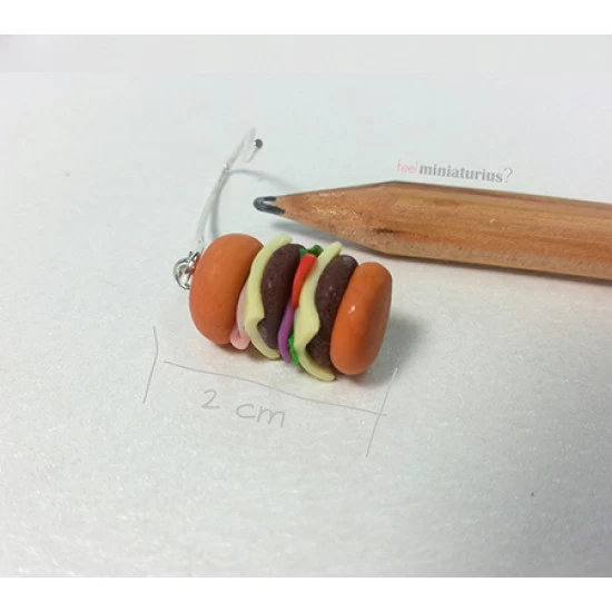 Handmade double beef burger earrings!