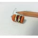 Handmade double beef burger earrings!