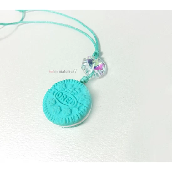 Handmade necklace with stuffed cookie!