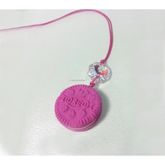 Handmade necklace with stuffed cookie!