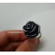 Handmade antique black rose ring