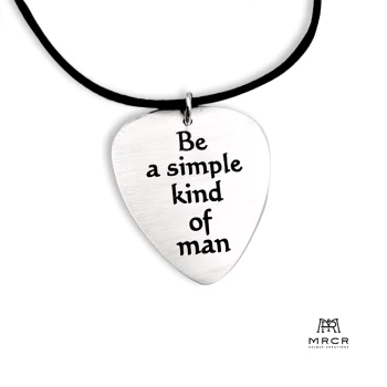 Μενταγιόν ασημένια πένα κιθάρας be a simple kind of man