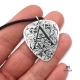 Silver guitar nib pendant with an initial of your choice engraved