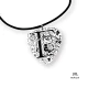 Silver guitar nib pendant with an initial of your choice engraved