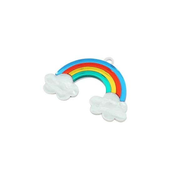 Handmade Easter candle with Rainbow key chain