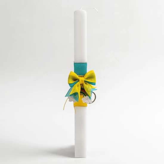 Handmade Easter candle with Rainbow key chain