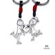 Χειροποίητο ασημένιο μπρελόκ Boy & Girl με χάραγμα