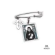 Silver children's pin with the image of Agios Paisios